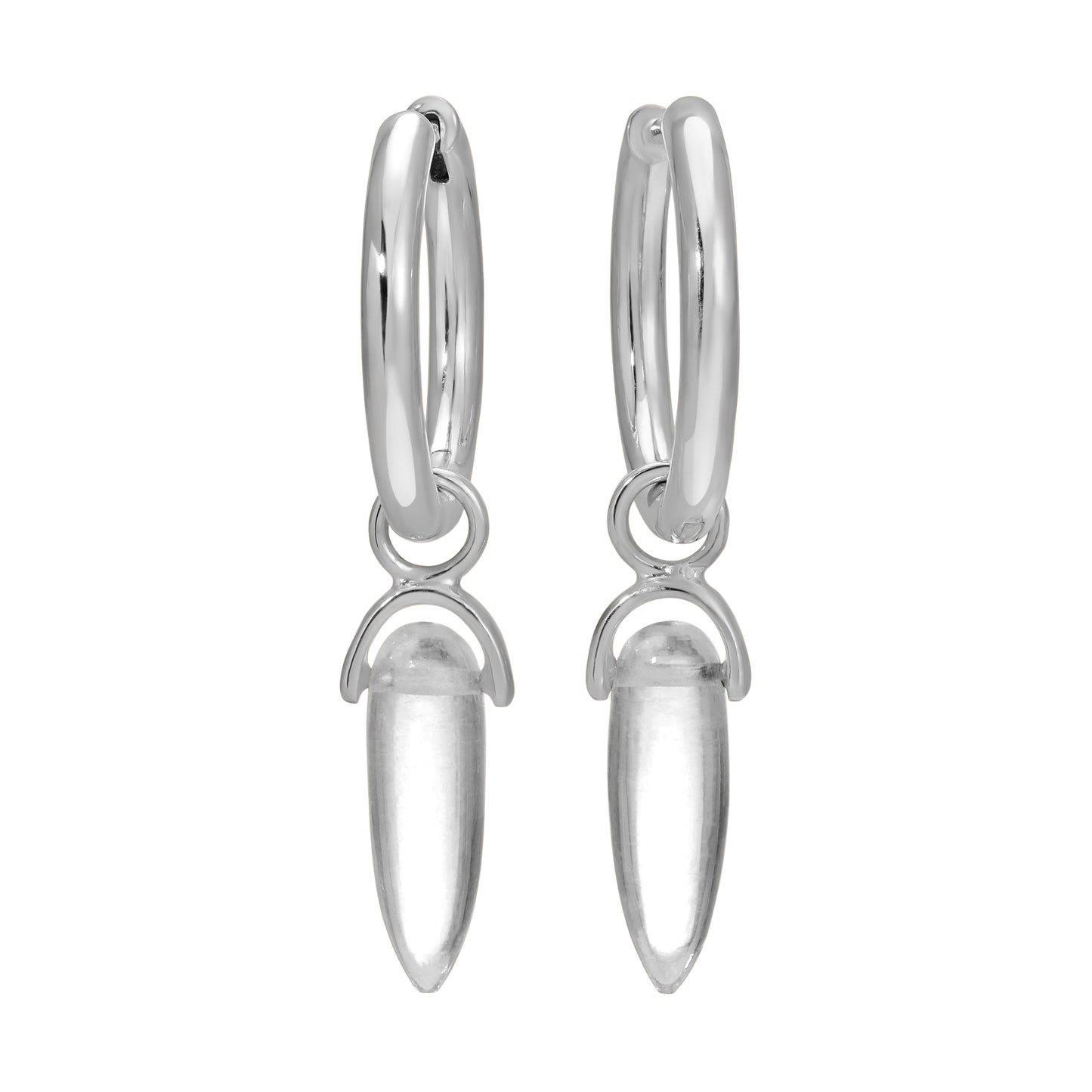 SPEAR DROP HOOP EARRINGS