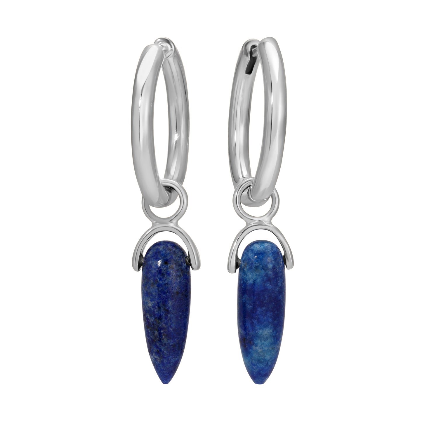 SPEAR DROP HOOP EARRINGS