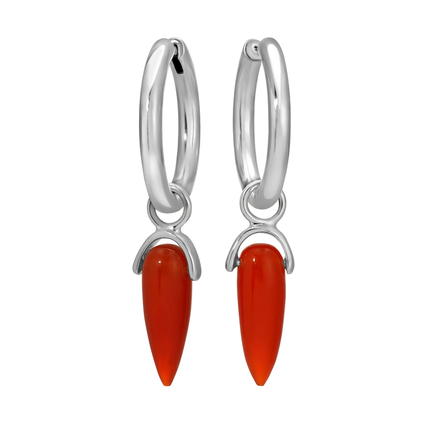 SPEAR DROP HOOP EARRINGS