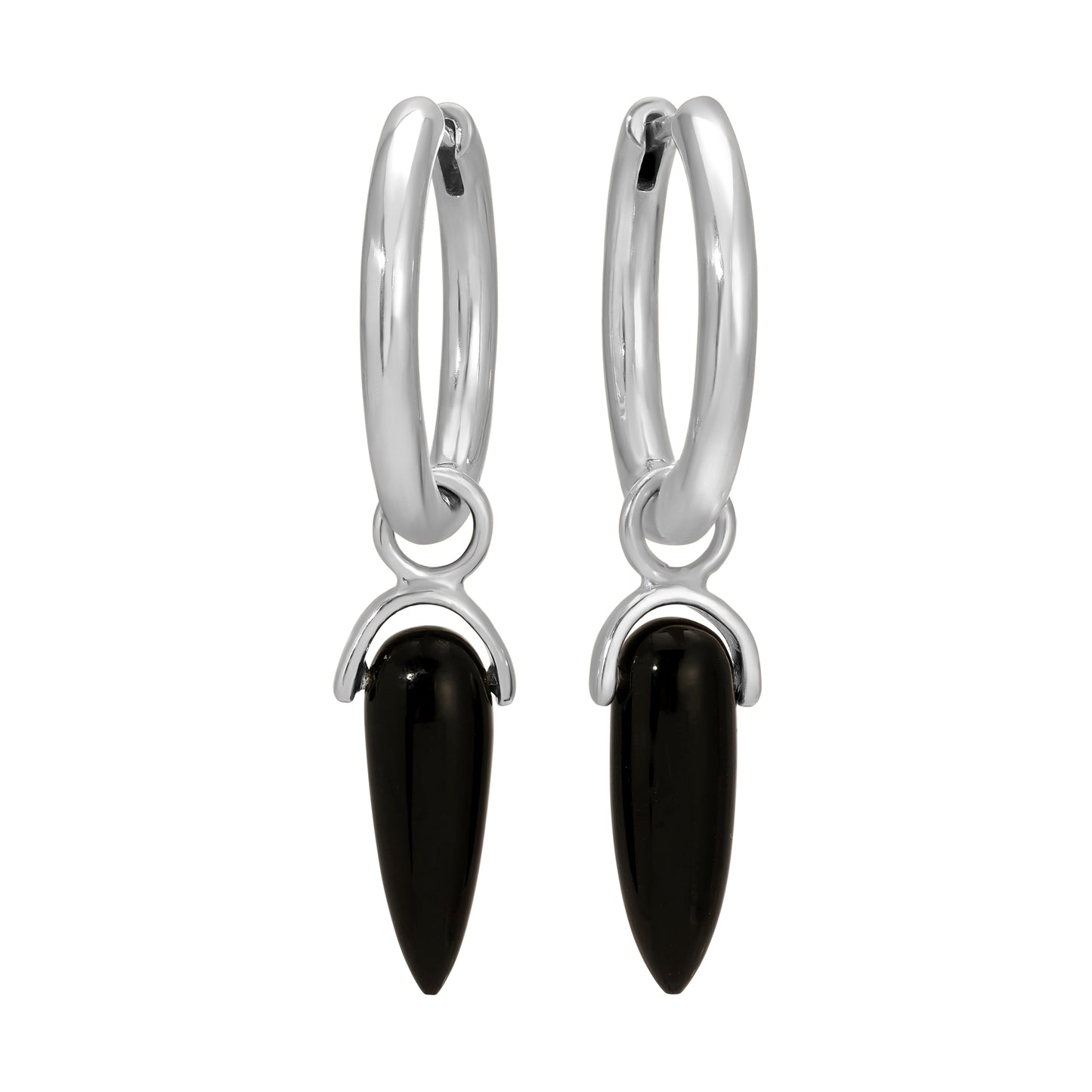 SPEAR DROP HOOP EARRINGS