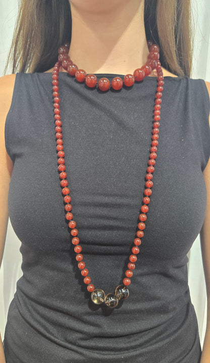 ORB COLLAR NECKLACE IN CARNELIAN