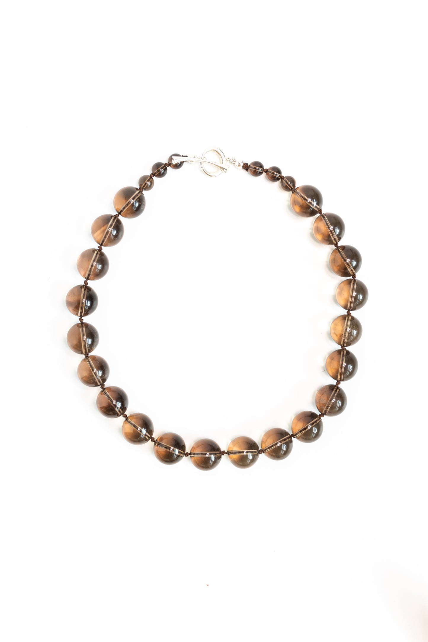 Orb Collar Necklace In Smoky Quartz