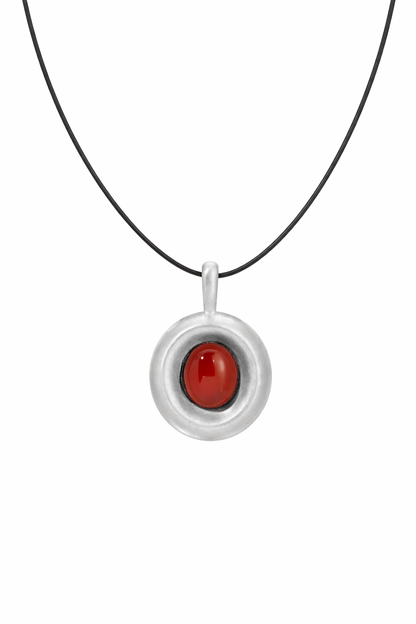 FULL MOON LEATHER CORD NECKLACE