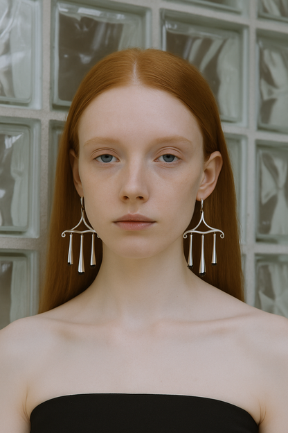 CHANDELIER SCROLL EARRINGS