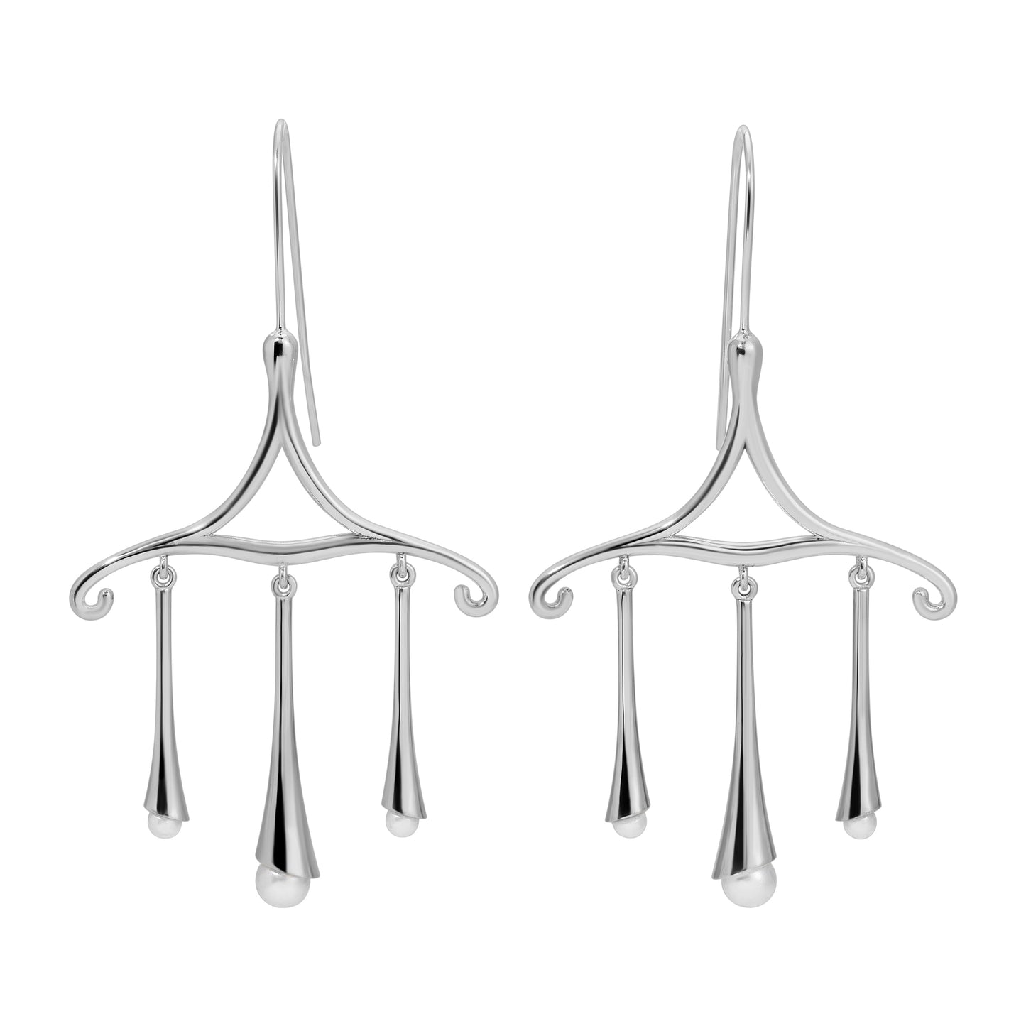 CHANDELIER SCROLL EARRINGS