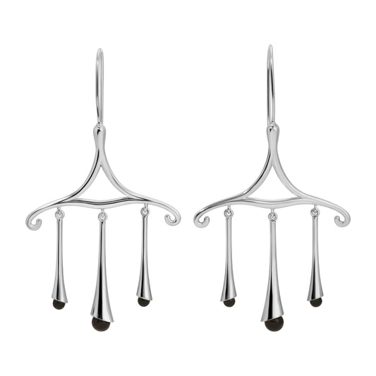 CHANDELIER SCROLL EARRINGS