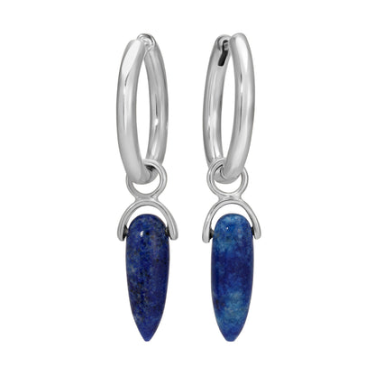 SPEAR DROP HOOP EARRINGS
