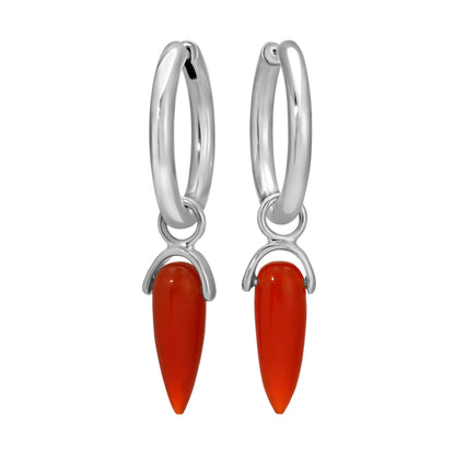 SPEAR DROP HOOP EARRINGS