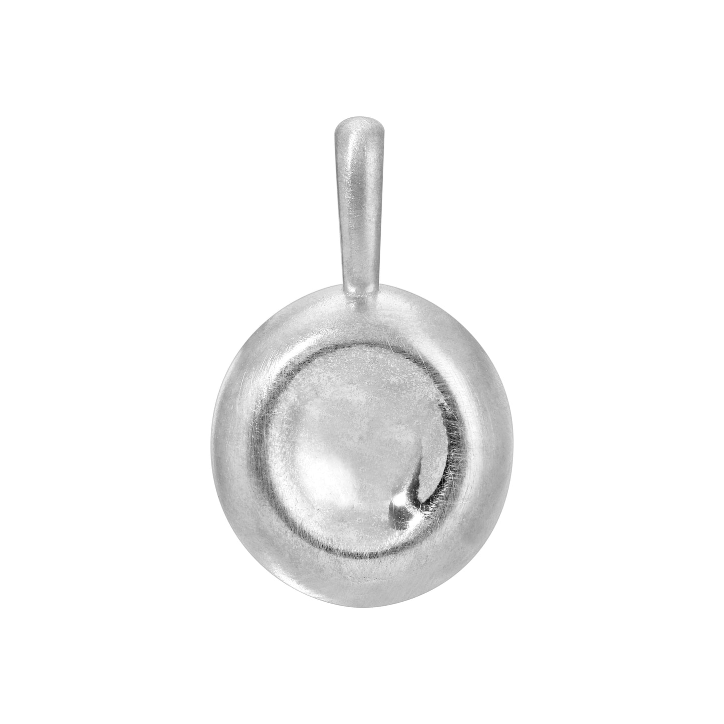 Silver pendant on a white background